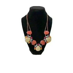 Acrylic Multicolored Statement Necklace VTG